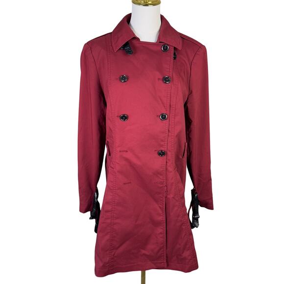 White House Black Market Button Up Trench Coat US Women's L - Picture 1 of 9